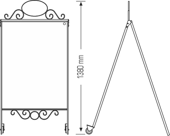 B1 Schwarzes Antik Magnetisches Kundenstopper