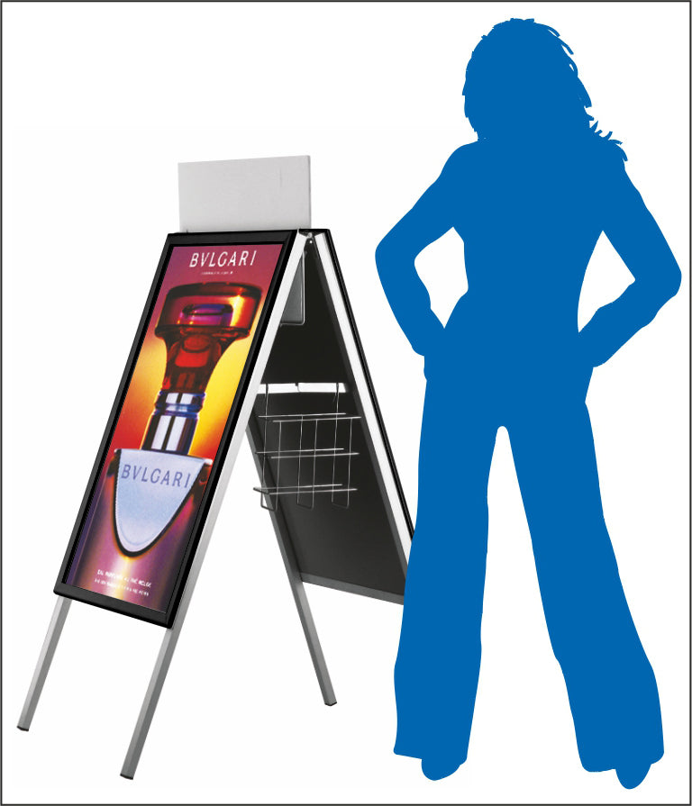 A1 Black Classic Sidewalk Sign - 32MM Profile