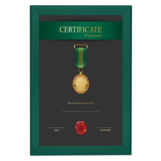 27.94 x 43.18 cm Green Diploma Frame 32MM SnapeZo®