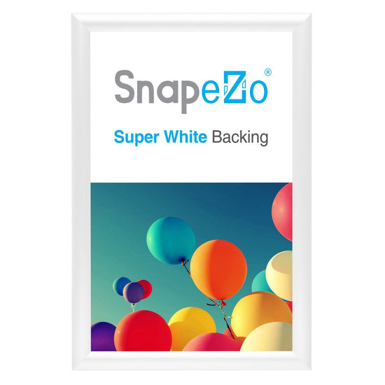 SnapeZo® 27.94 x 43.18 cm White Snap Frame - 25MM Profile