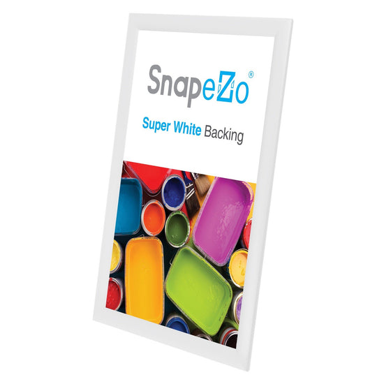 SnapeZo® 27.94 x 43.18 cm White Snap Frame - 25MM Profile