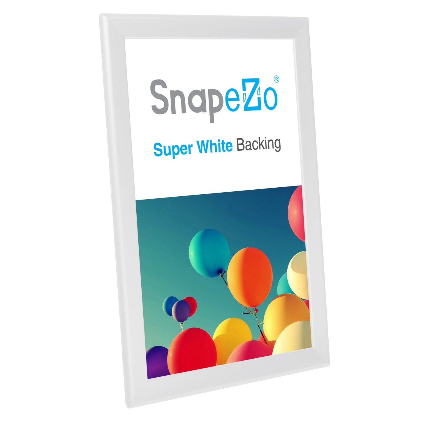 SnapeZo® 27.94 x 43.18 cm White Snap Frame - 32MM Profile