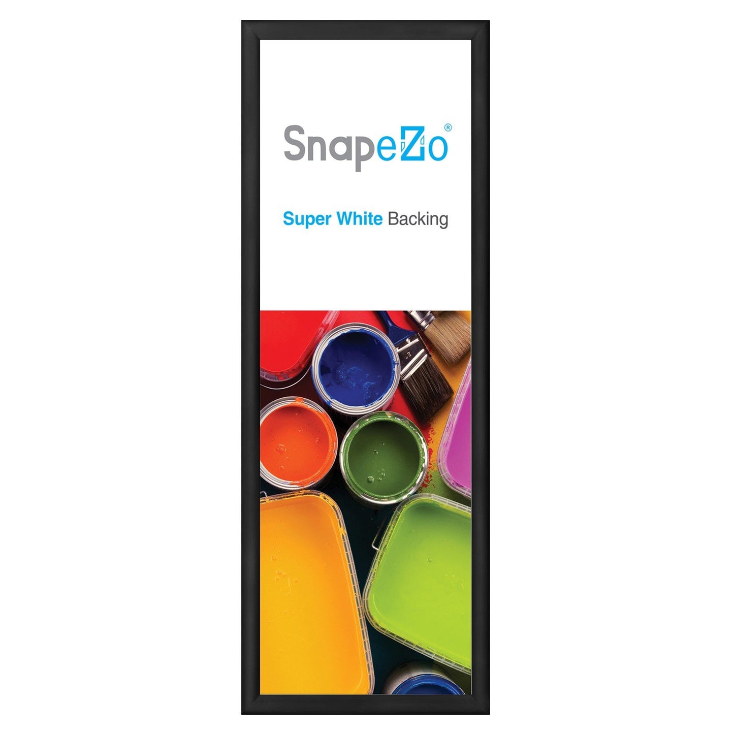 SnapeZo® 30.48 x 91.44 cm Black Snap Frame - 30MM Profile