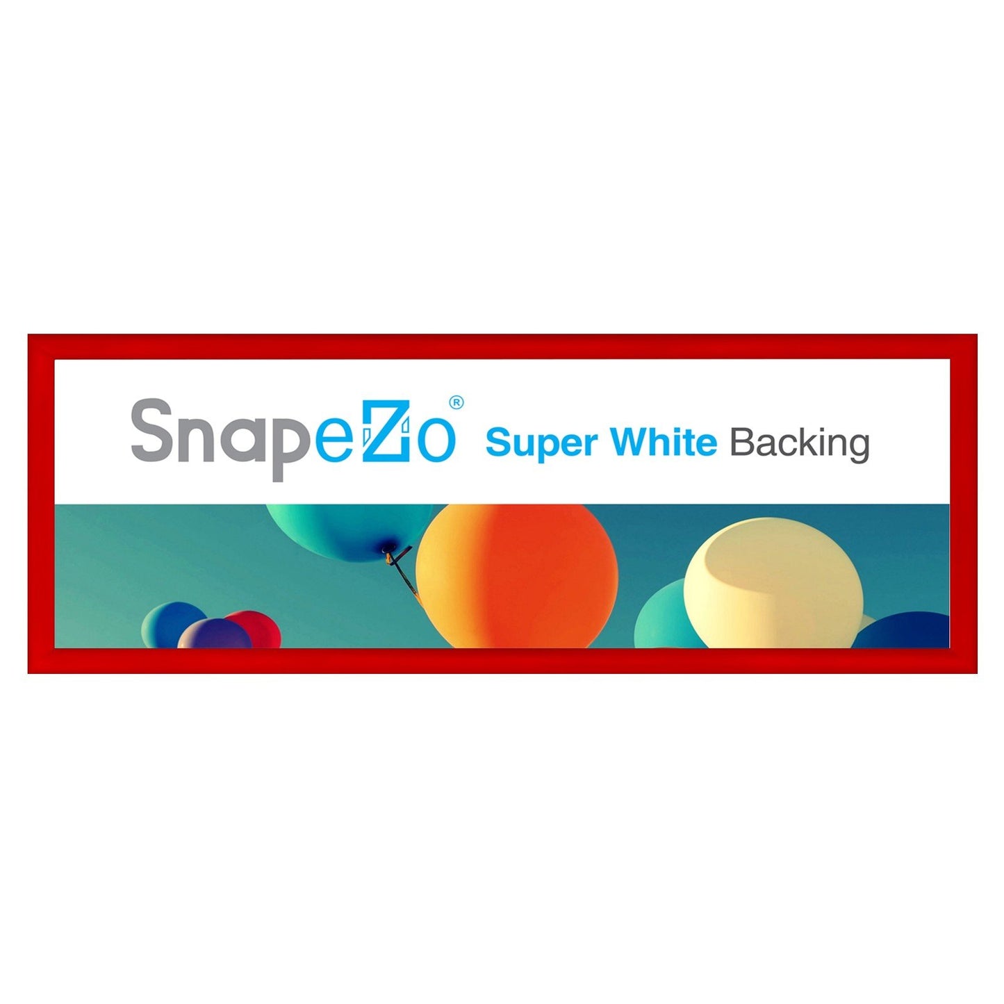 SnapeZo® 30.48 x 91.44 cm Red Snap Frame - 30MM Profile