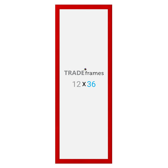 30.48 x 91.44 cm Red Snap Frame - 30MM Profile