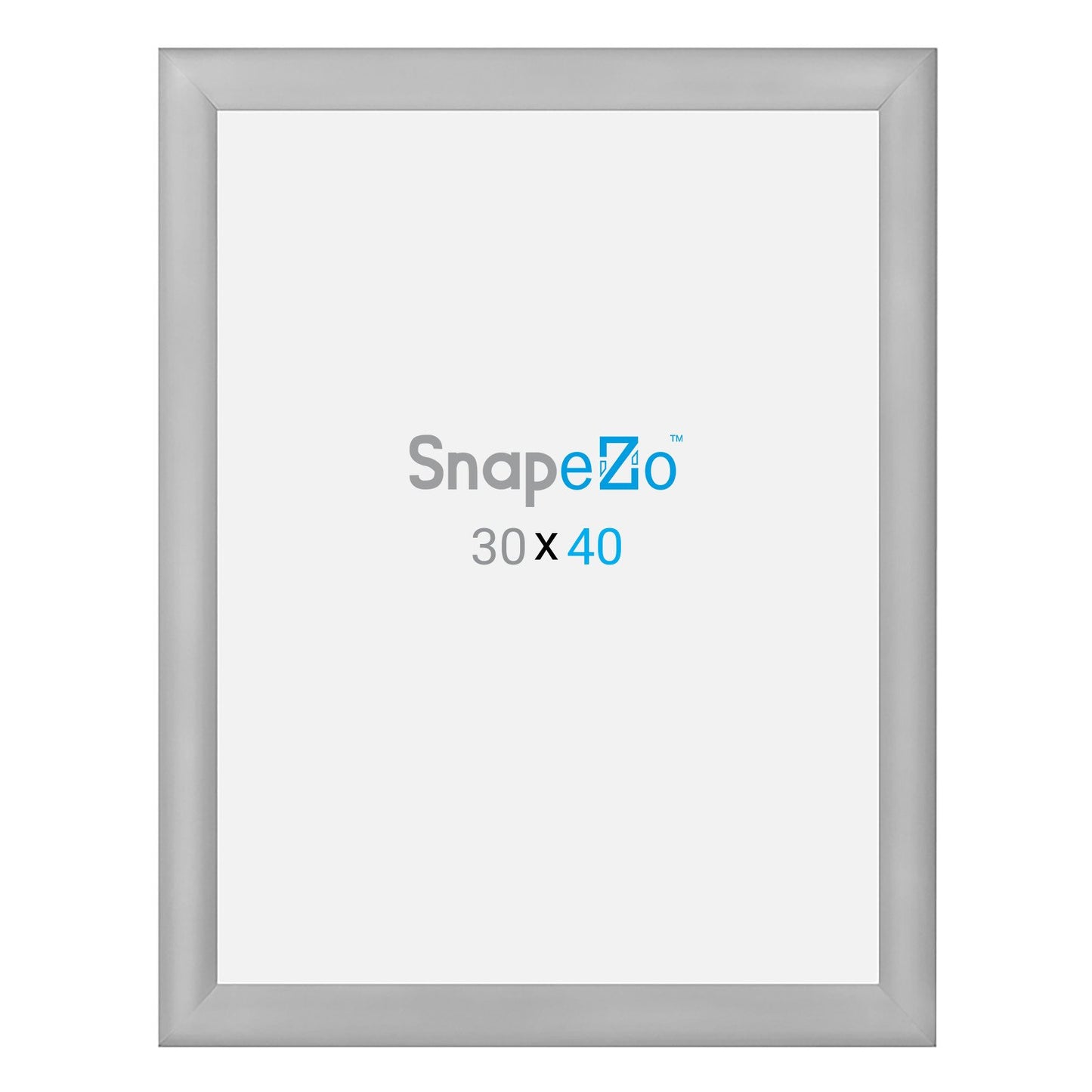 76,20 x 101,60 cm Silberner Filmplakatrahmen 30 mm SnapeZo®