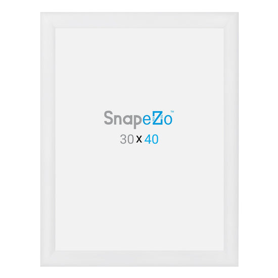 76.20 x 101.60 cm White Movie Poster Frame 30MM SnapeZo®