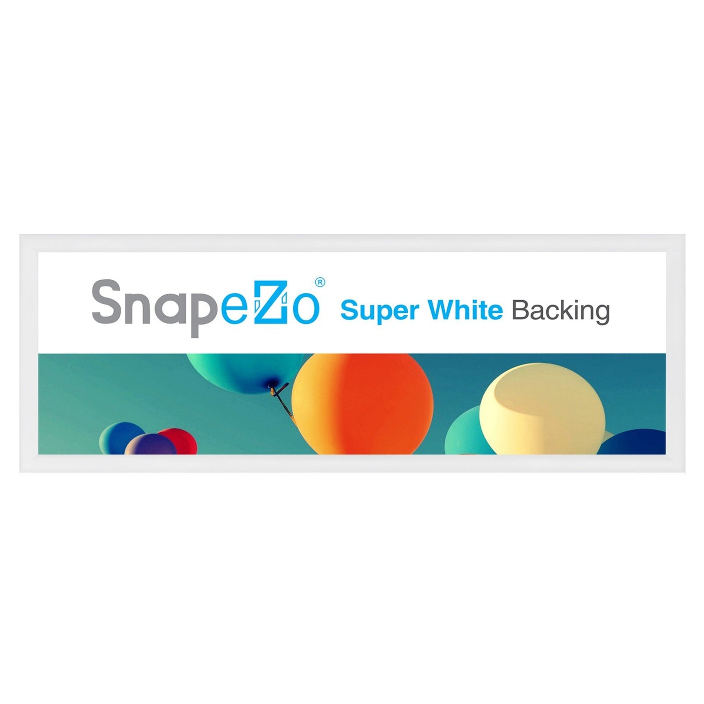 SnapeZo® 30.48 x 91.44 cm White Snap Frame - 30MM Profile