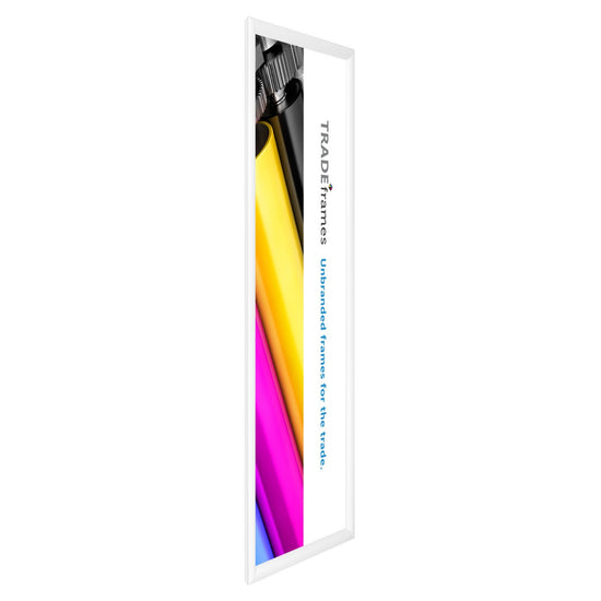 30.48 x 91.44 cm White Snap Frame - 30MM Profile