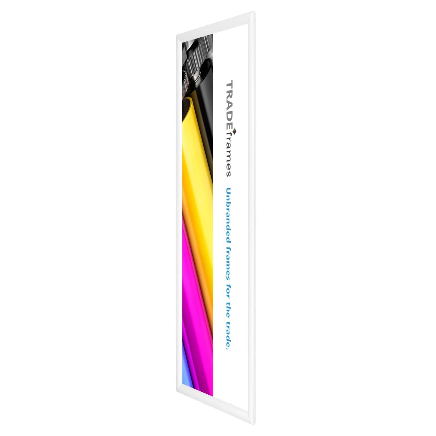 30.48 x 91.44 cm White Snap Frame - 30MM Profile