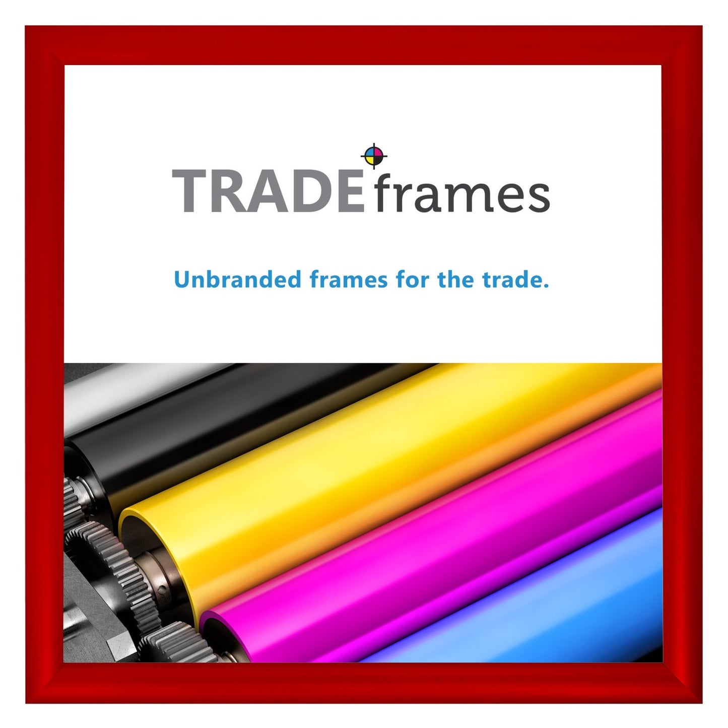 60.96 x 60.96 cm Red Snap Frame - 30MM Profile