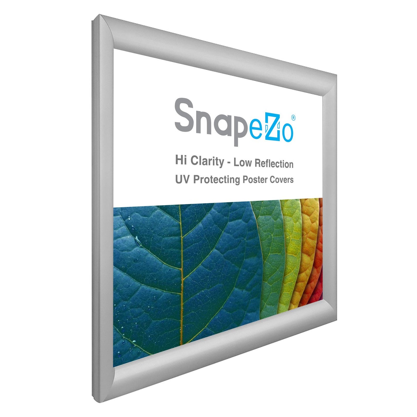 SnapeZo® 60,96 x 60,96 cm Marco a presión plateado - Perfil de 30 mm