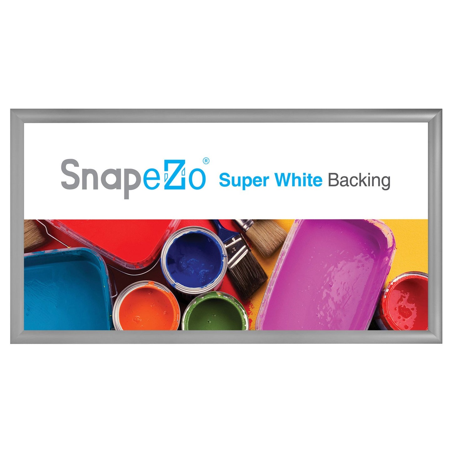 SnapeZo® 30.48 x 60.96 cm Silver Snap Frame - 30MM Profile