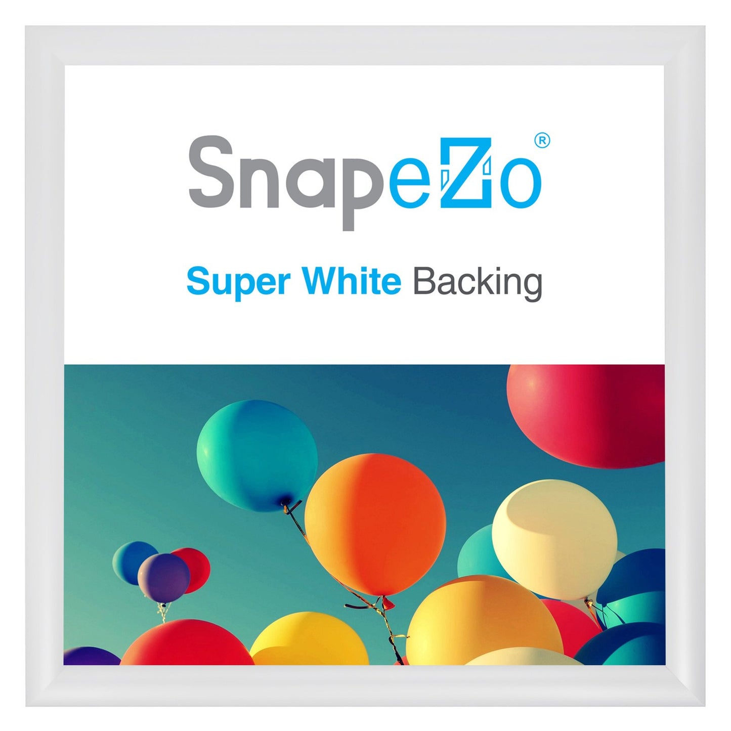 SnapeZo® 60.96 x 60.96 cm White Snap Frame - 30MM Profile