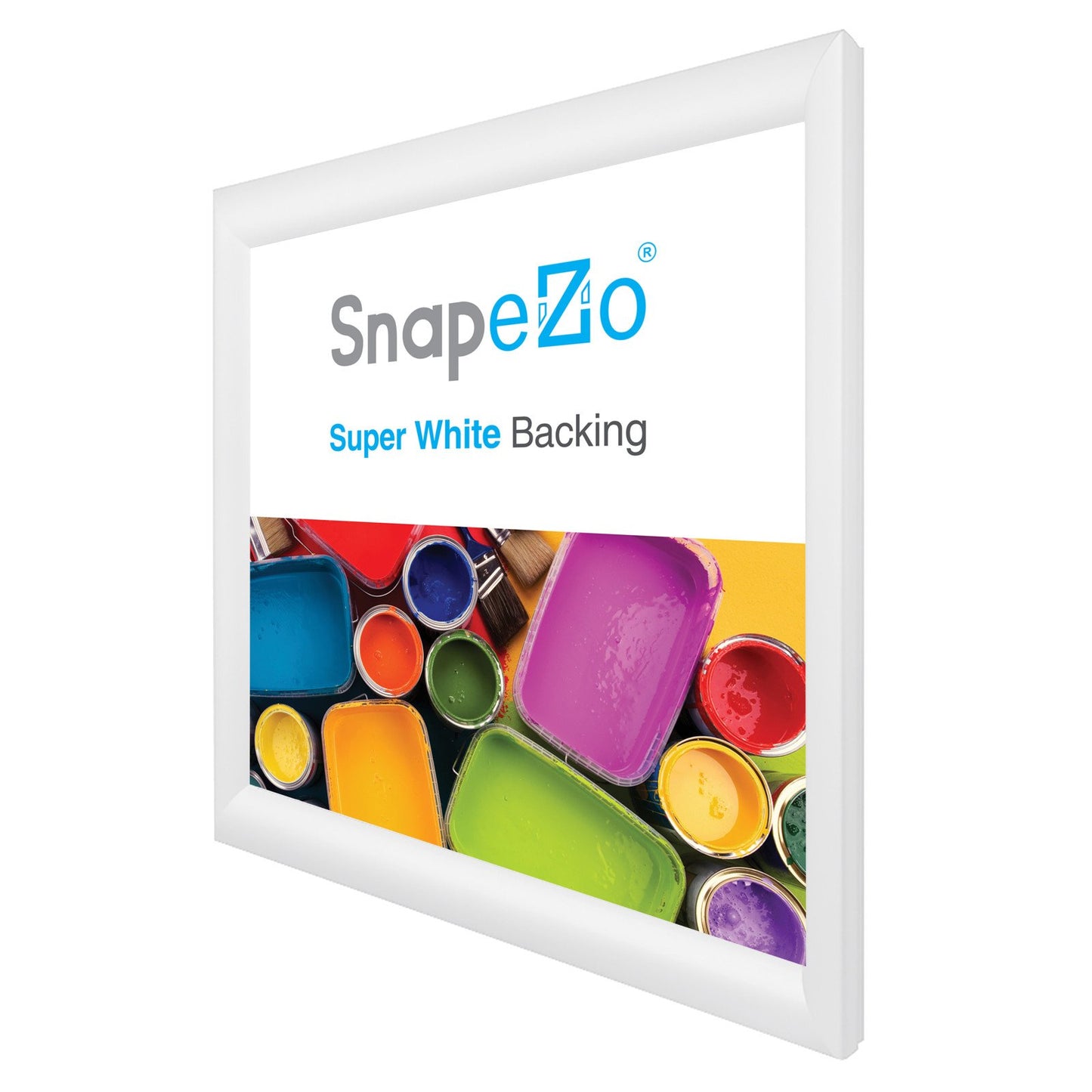 SnapeZo® 60.96 x 60.96 cm White Snap Frame - 30MM Profile