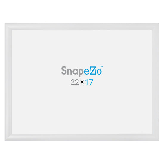 SnapeZo® 43,18 x 55,88 cm Marco a presión blanco - Perfil de 30 mm