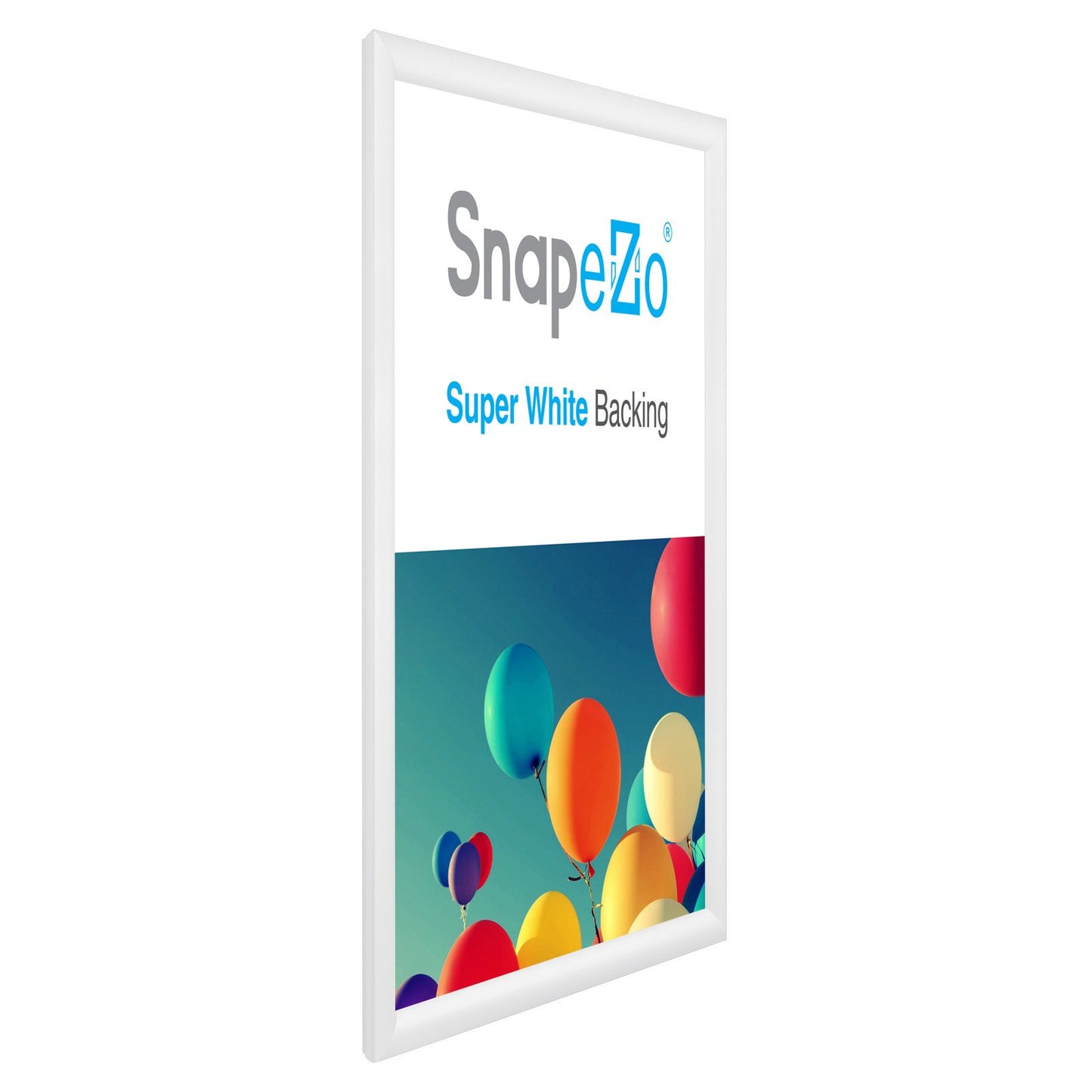 SnapeZo® 43.18 x 55.88 cm White Snap Frame - 30MM Profile