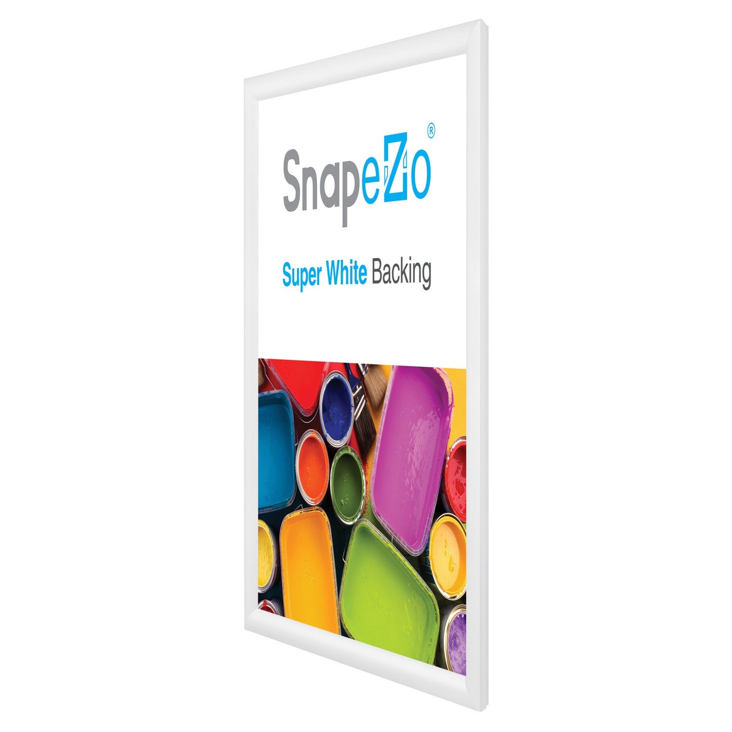 SnapeZo® 43.18 x 55.88 cm White Snap Frame - 30MM Profile