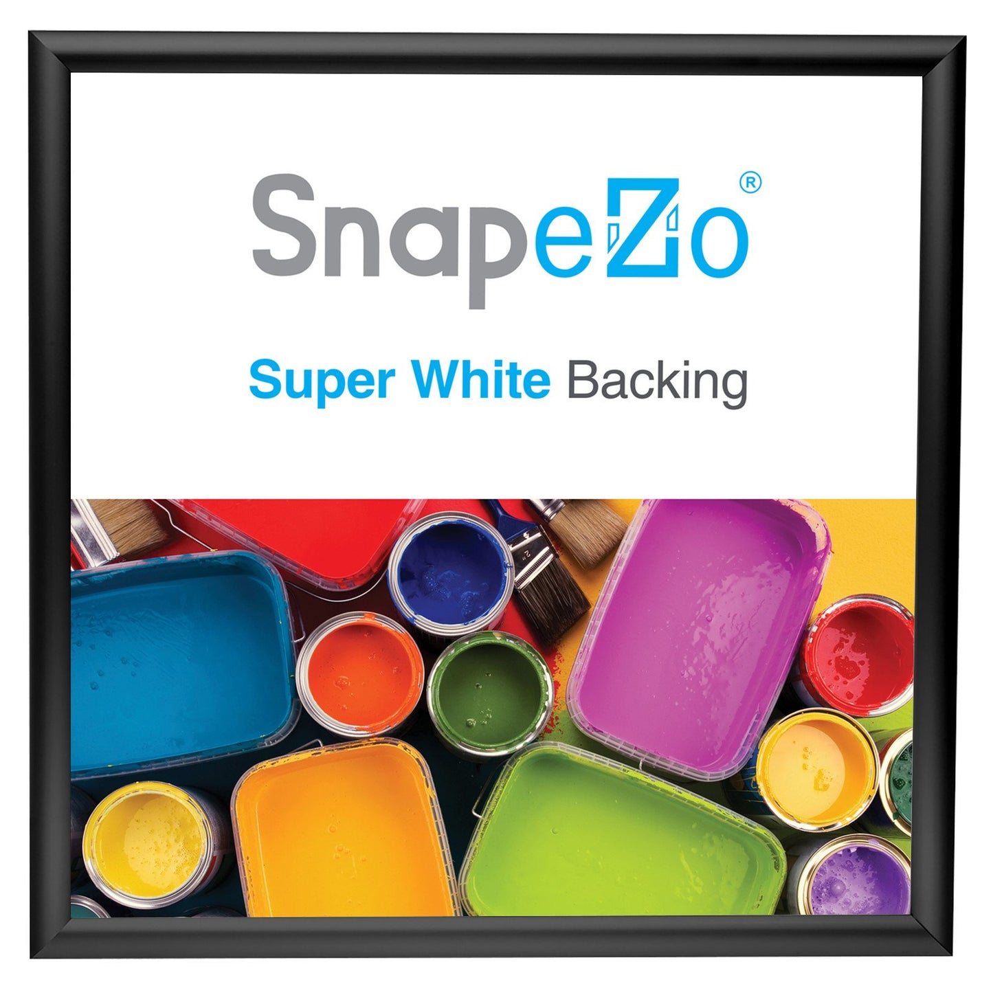 SnapeZo® 60,96 x 60,96 cm Marco a presión negro - Perfil de 25 mm