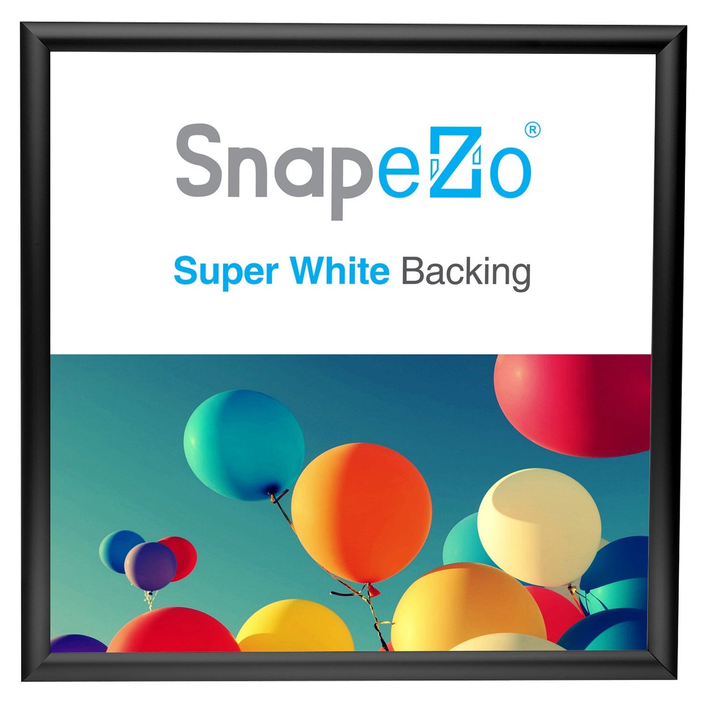 SnapeZo® 60,96 x 60,96 cm Marco a presión negro - Perfil de 25 mm