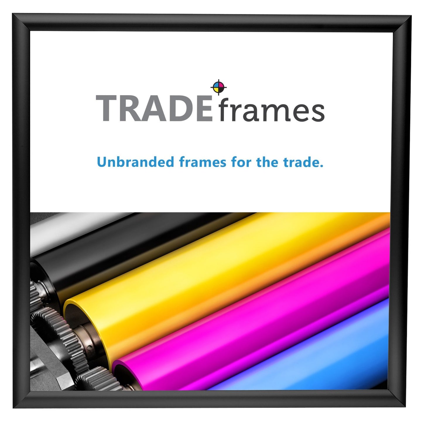 60.96 x 60.96 cm Black Snap Frame - 25MM Profile