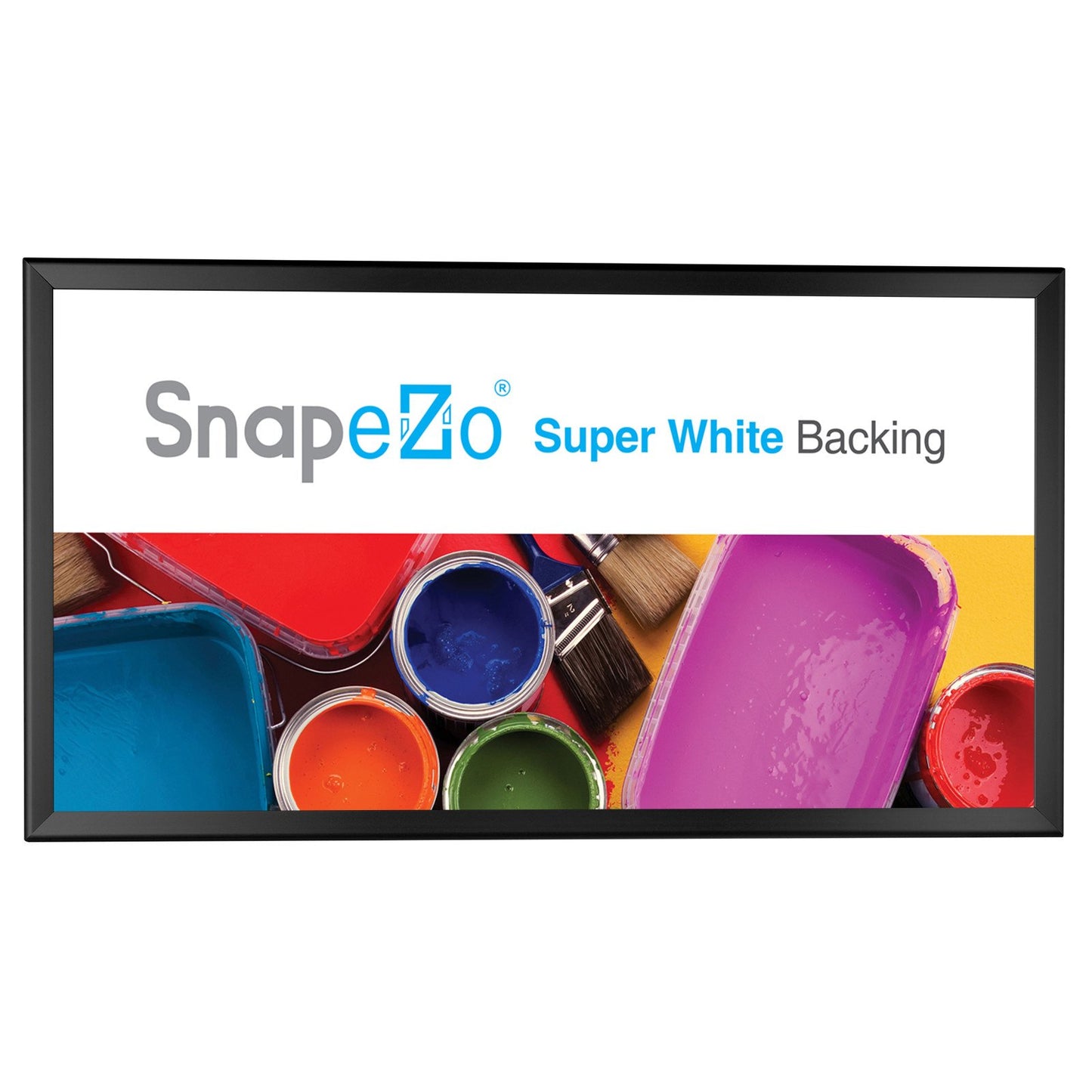 SnapeZo® 30,48 x 60,96 cm Marco a presión negro - Perfil de 32 mm