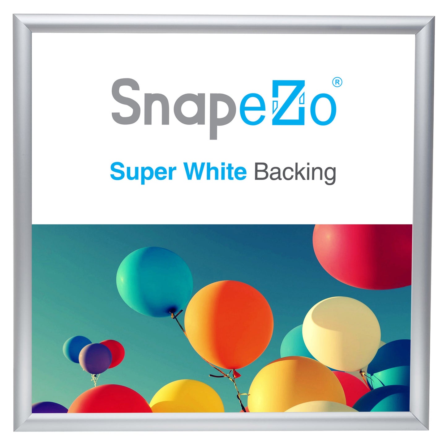 Gift Pack of 4 SnapeZo® 30x30 cm Silver Insta Frames - 25MM Width Profile