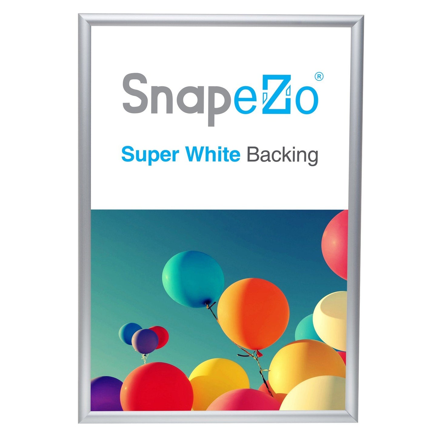 SnapeZo® 60.96 x 91.44 cm Silver Snap Frame - 25MM Profile