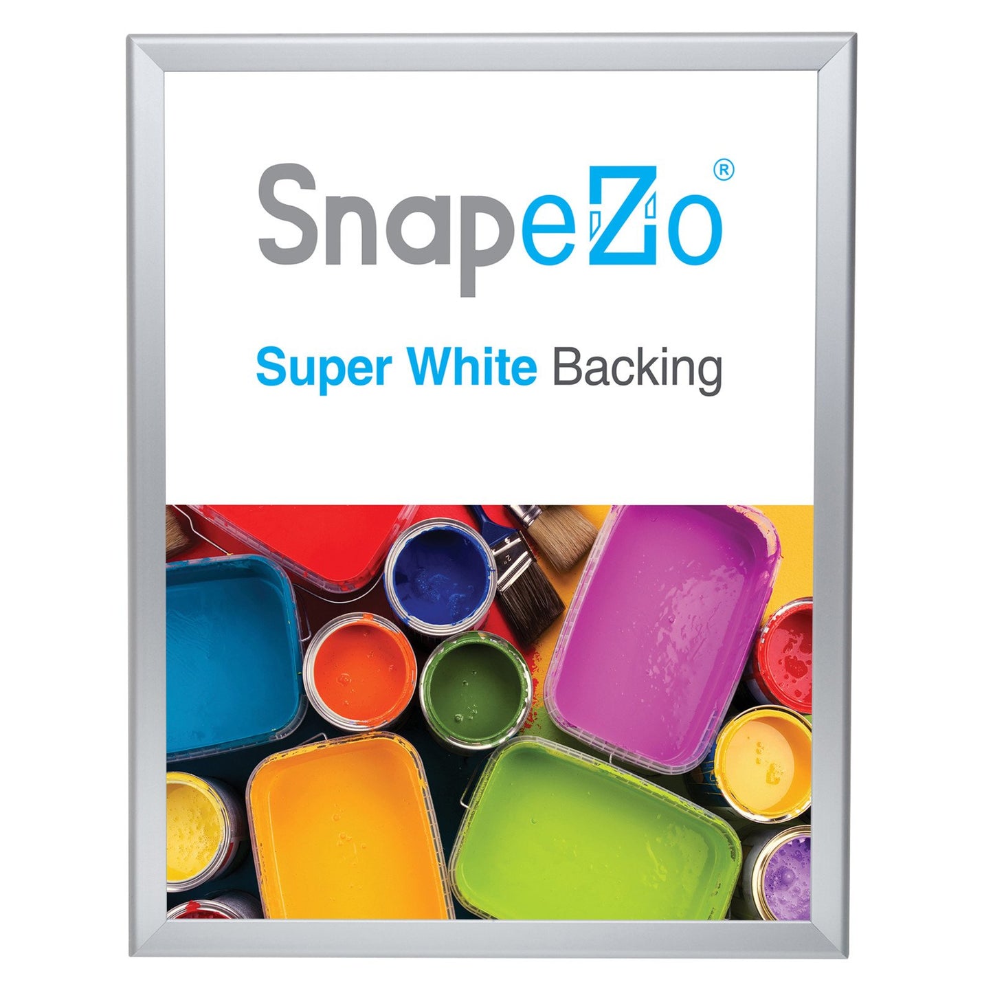 SnapeZo® 43.18 x 55.88 cm Silver Snap Frame - 32MM Profile