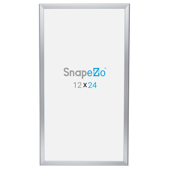 SnapeZo® Marco a presión plateado de 30,48 x 60,96 cm - Perfil de 32 mm