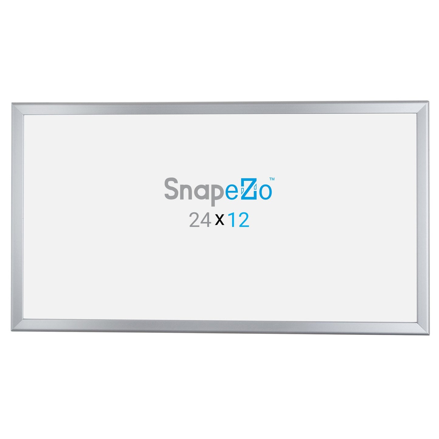 SnapeZo® Marco a presión plateado de 30,48 x 60,96 cm - Perfil de 32 mm