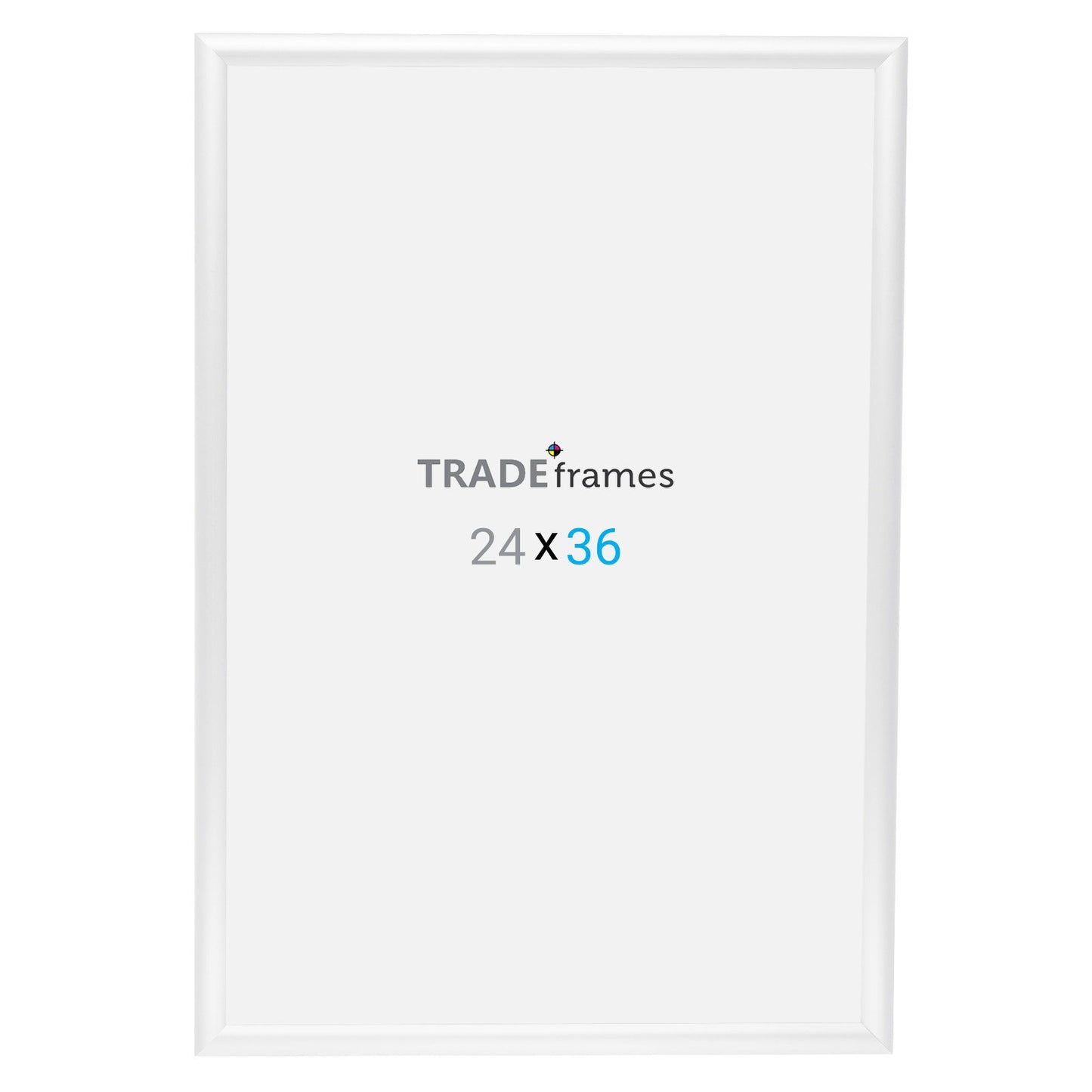 60.96 x 91.44 cm White Snap Frame - 25MM Profile