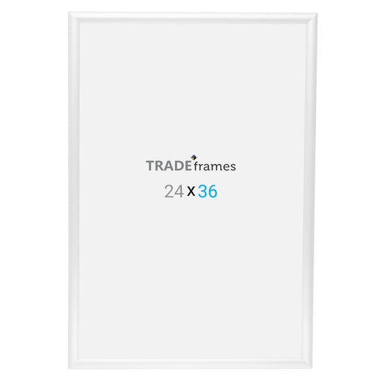 60.96 x 91.44 cm White Snap Frame - 25MM Profile