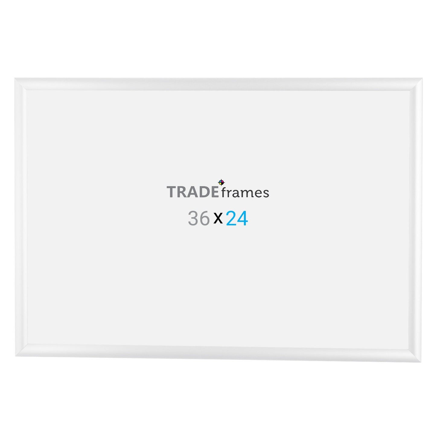 60.96 x 91.44 cm White Snap Frame - 25MM Profile