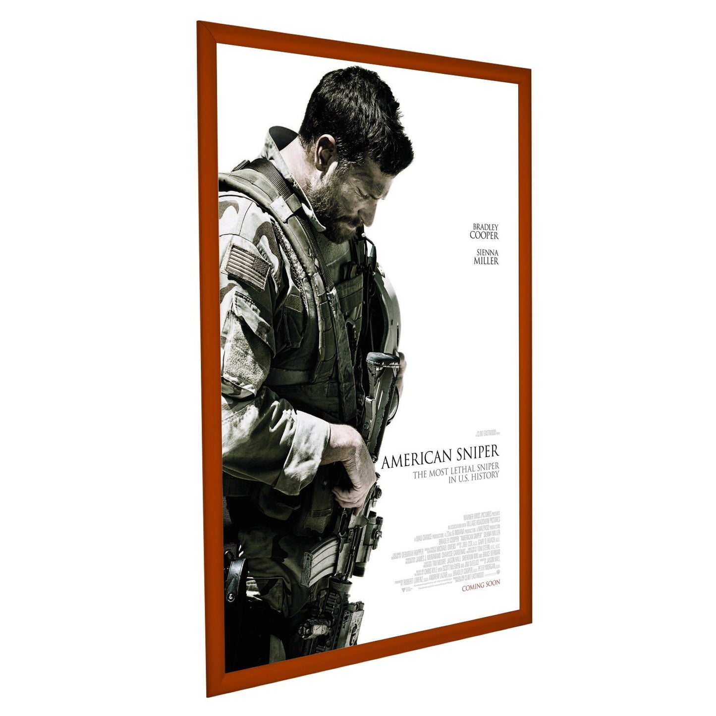 60,96 x 91,44 cm Marco de póster de película marrón 30MM SnapeZo®