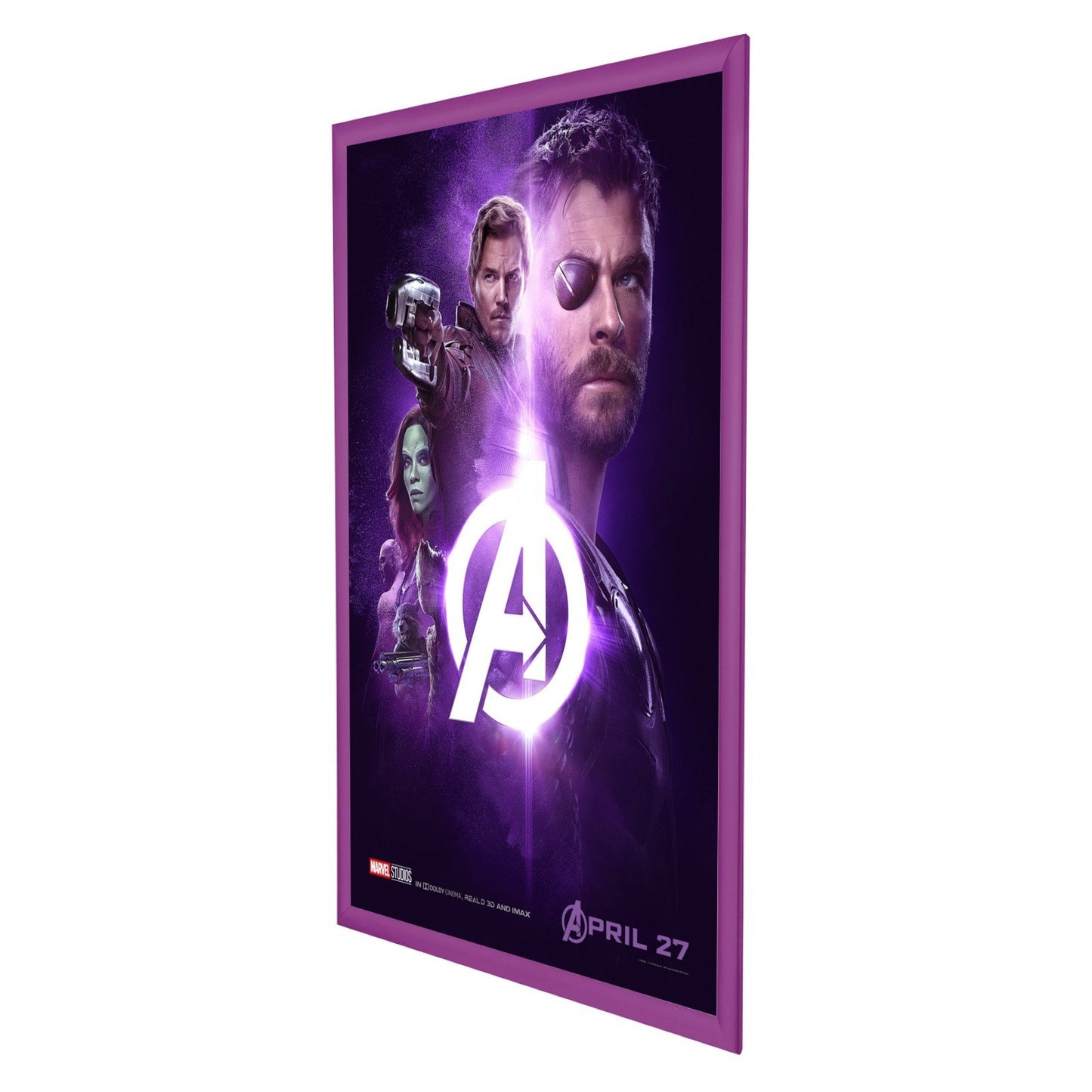 68.58 x 101.60 cm Purple Movie Poster Frame 30MM SnapeZo®