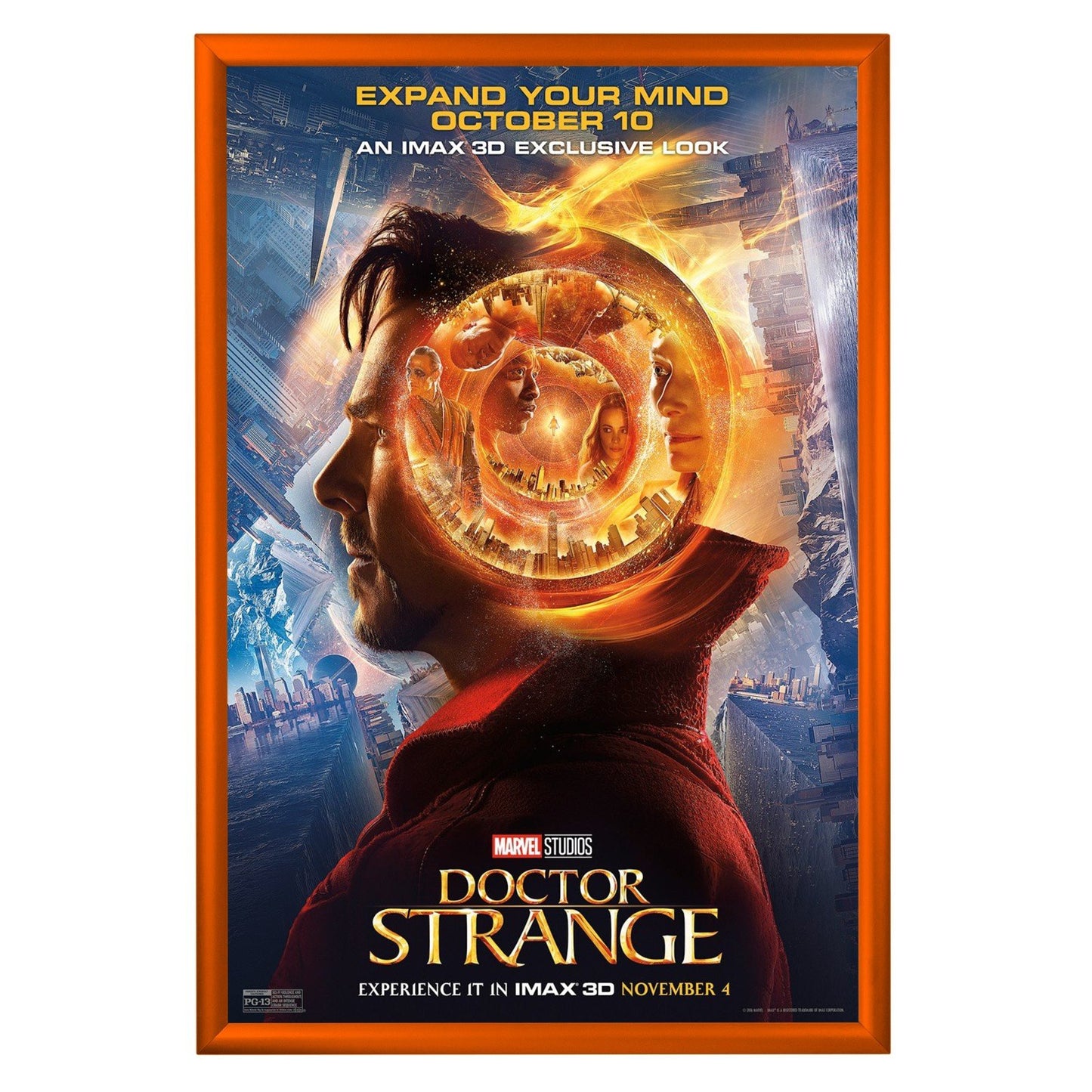 68.58 x 101.60 cm Orange Movie Poster Frame 30MM SnapeZo®