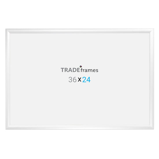 60.96 x 91.44 cm White Snap Frame - 30MM Profile