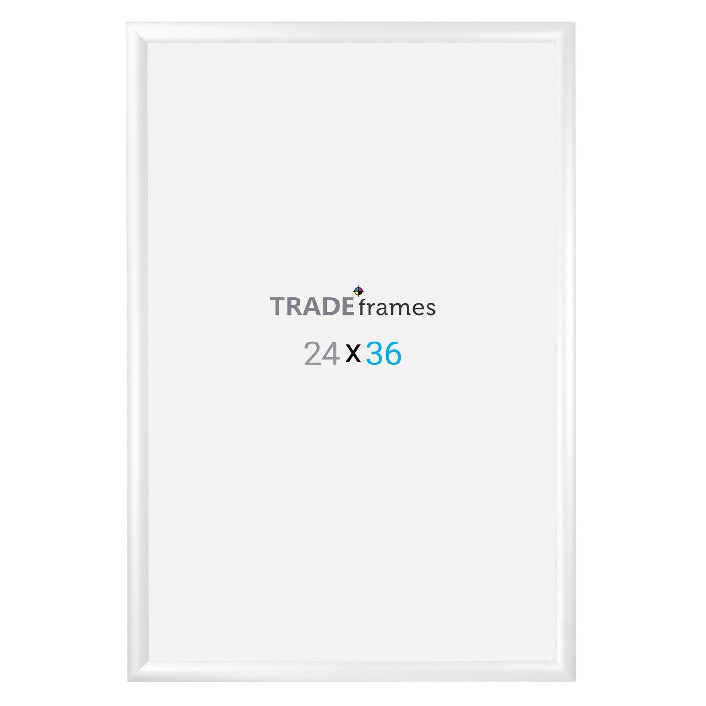 60.96 x 91.44 cm White Snap Frame - 30MM Profile