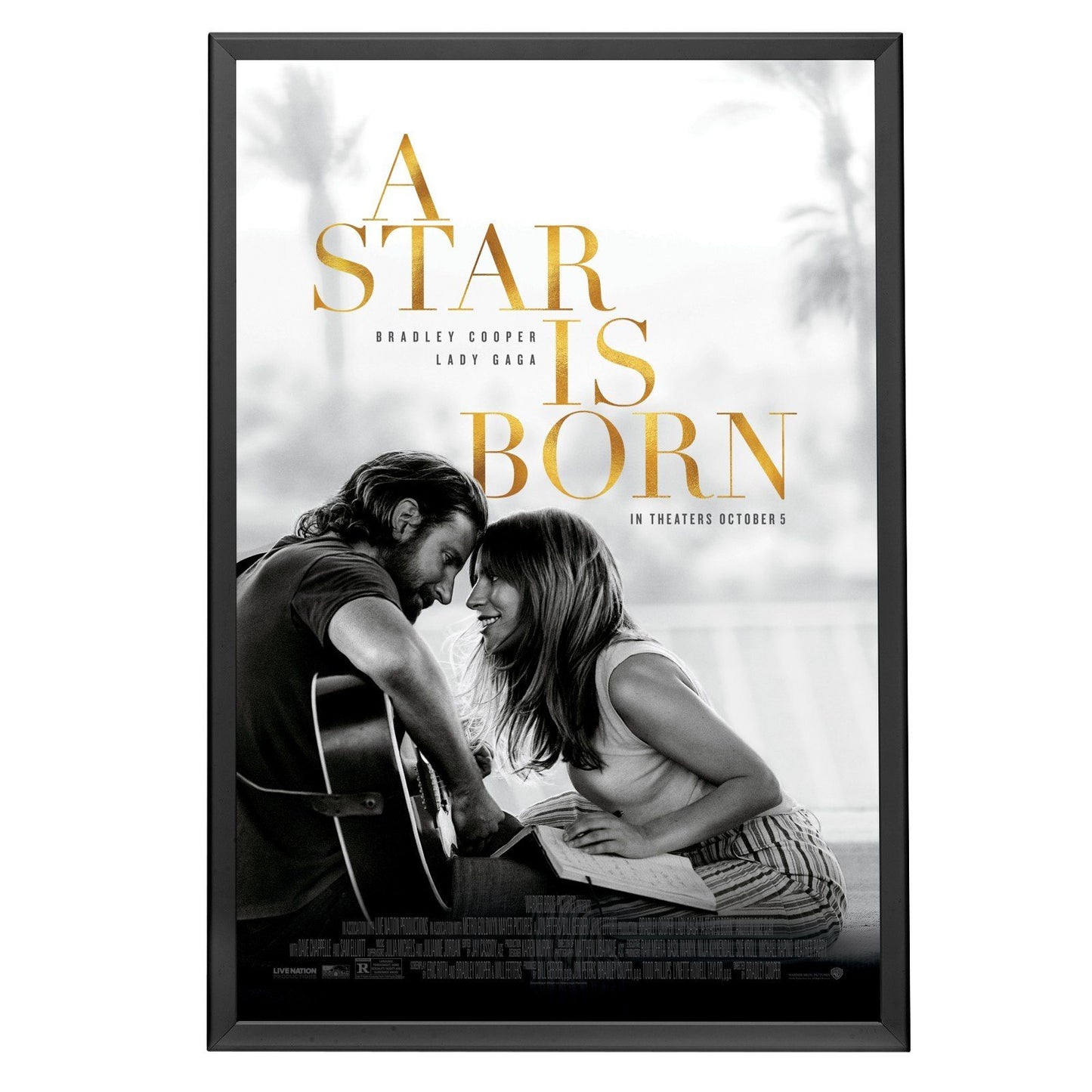 24x36 Black Double-Sided Movie Poster Frame 1.25 Inch SnapeZo®