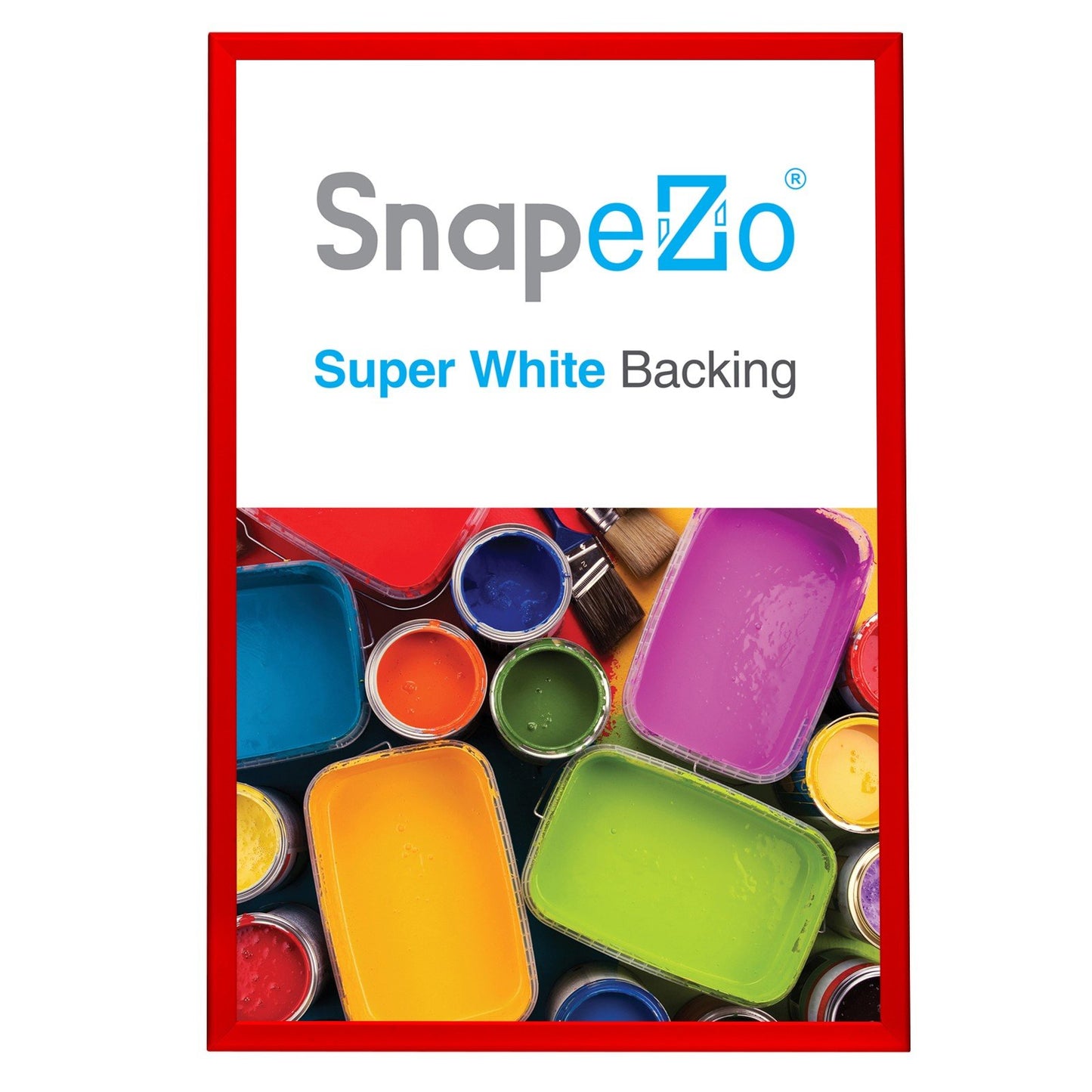 SnapeZo® 68.58 x 104.14 cm Red Snap Frame - 32MM Profile