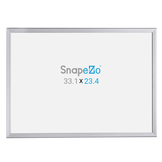 SnapeZo® A1 (84,1 x 59,4 cm) Marco a presión plateado - Perfil de 32 mm