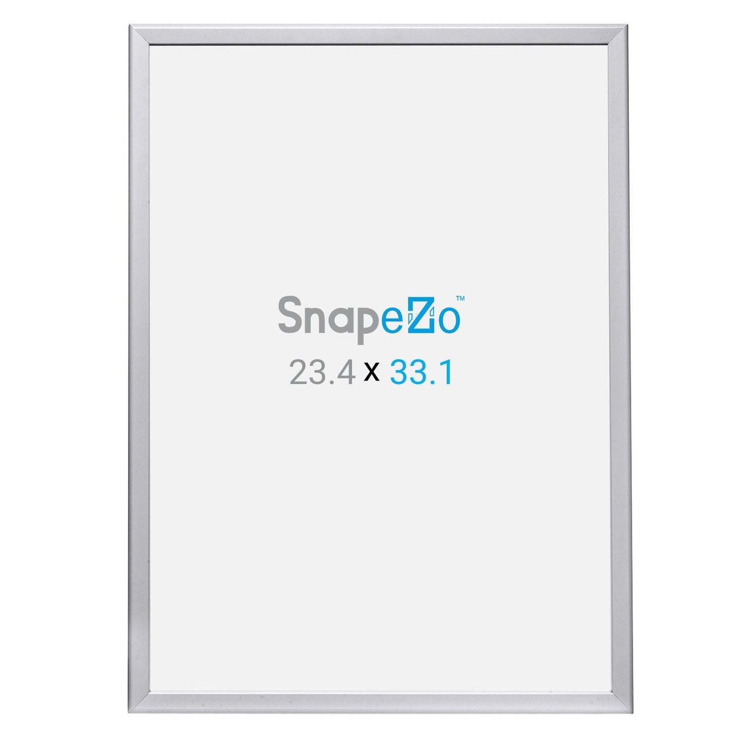 SnapeZo® A1 (84,1 x 59,4 cm) Marco a presión plateado - Perfil de 32 mm