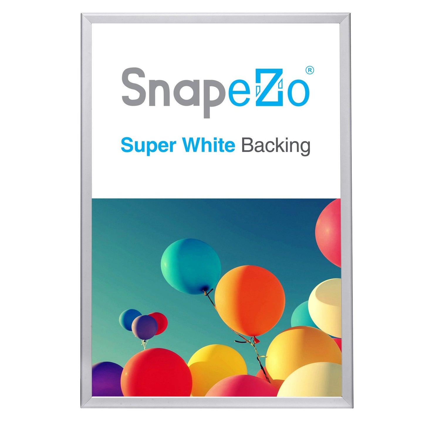 SnapeZo® 68.58 x 104.14 cm Silver Snap Frame - 32MM Profile