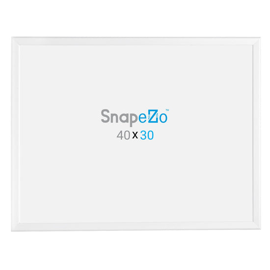 SnapeZo® 76,20 x 101,60 cm Marco a presión blanco - Perfil de 32 mm