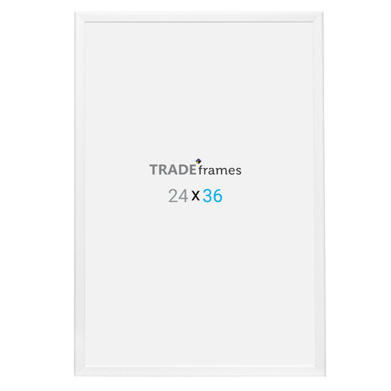 60.96 x 91.44 cm White Snap Frame - 32MM Profile