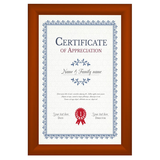 27.94 x 43.18 cm Brown Diploma Frame 30MM SnapeZo®