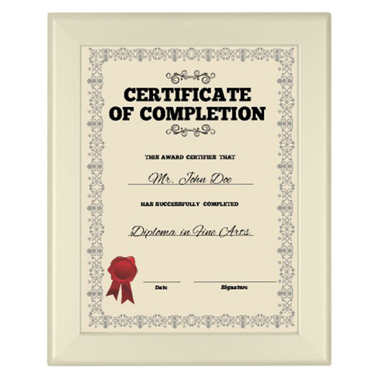 21.59 x 27.94 cm Cream Certificate Frame 32MM SnapeZo®