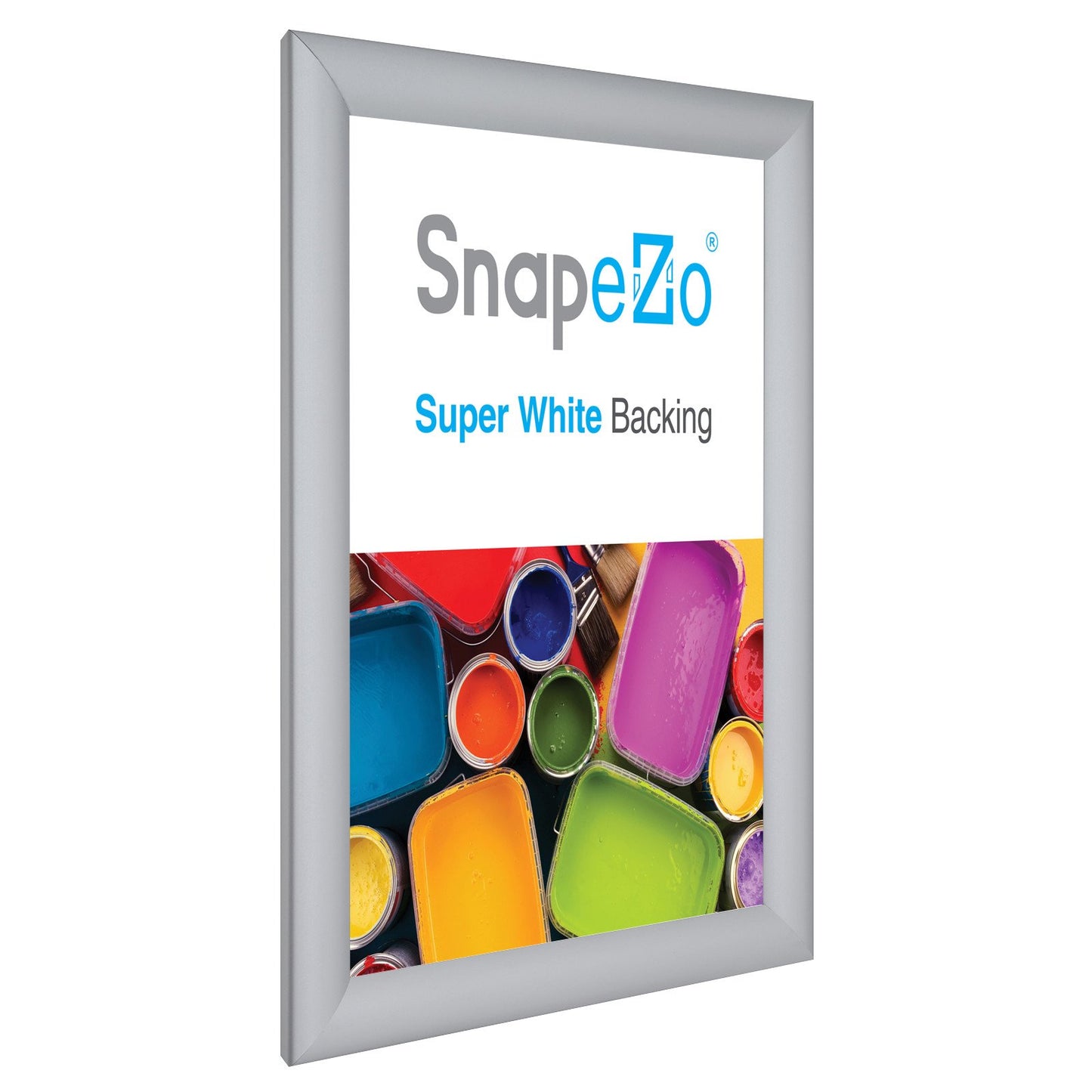 SnapeZo® Marco a presión plateado de 21,59 x 27,94 cm - Perfil de 30 mm