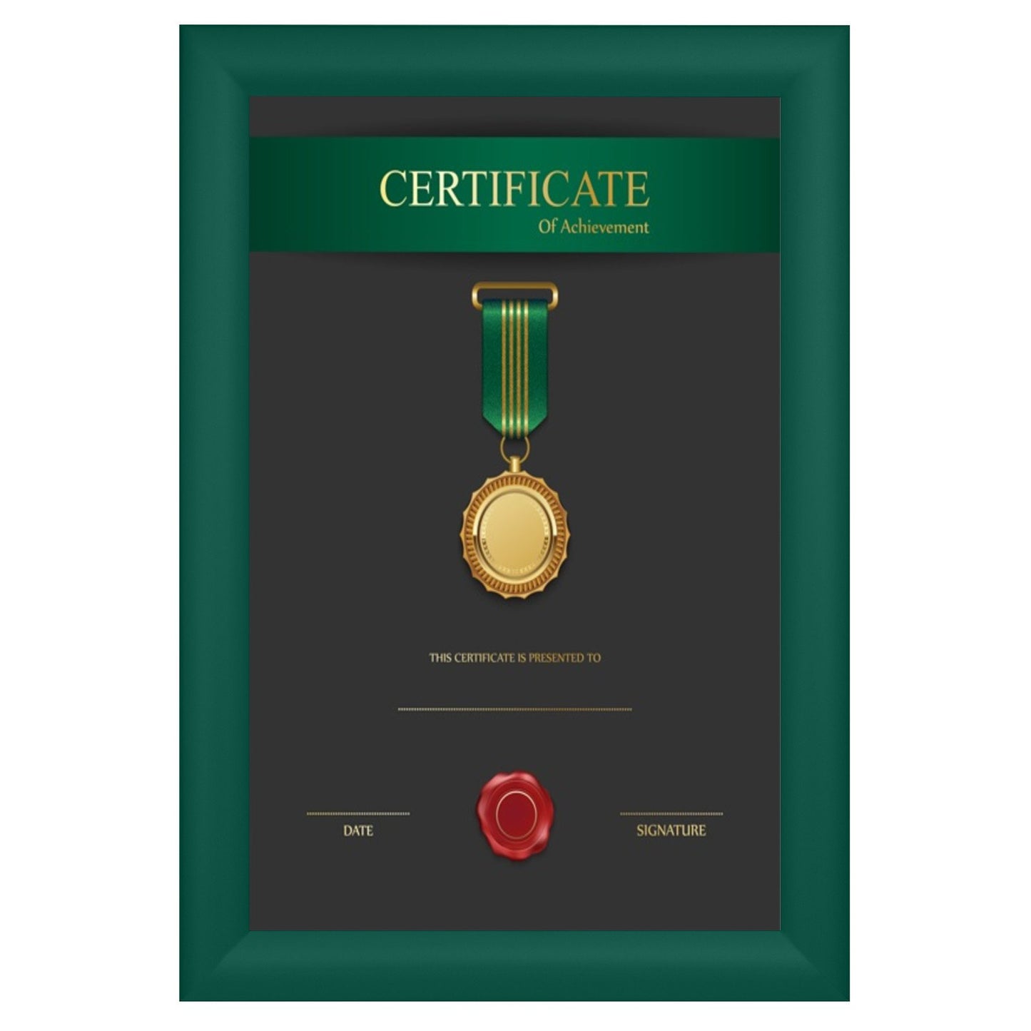 27.94 x 43.18 cm Green Diploma Frame 30MM SnapeZo®